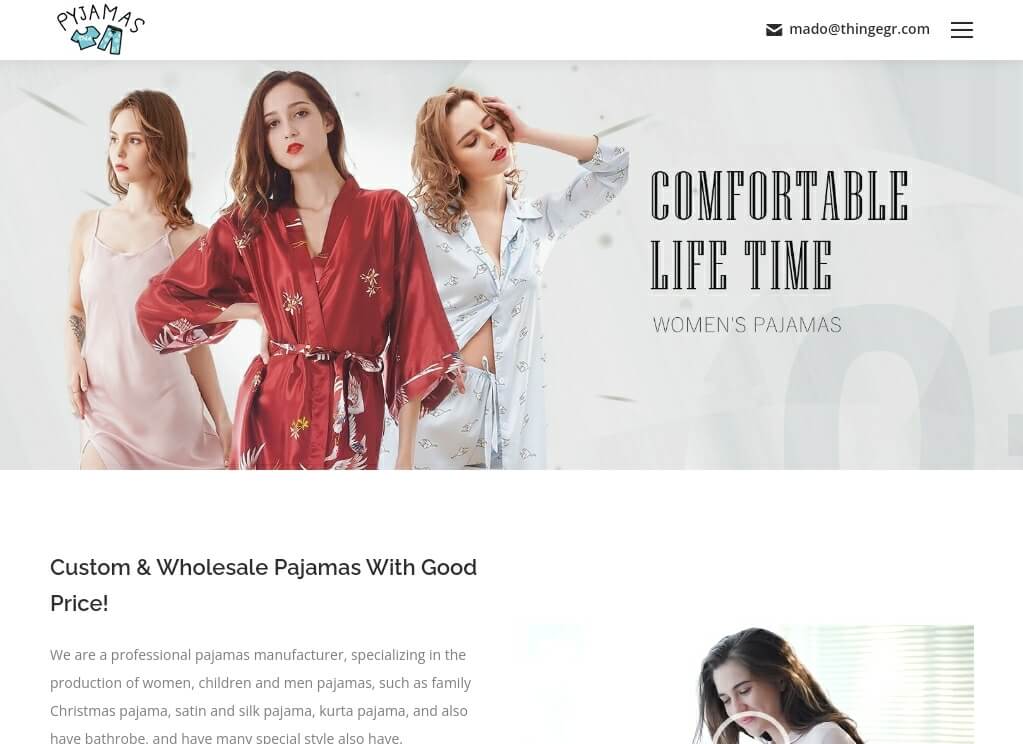 Sleepwear manufacturers online