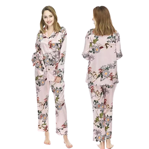 Floral Silk Pajamas