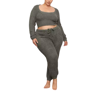 Plus Size Fuzzy Loungewear Sets