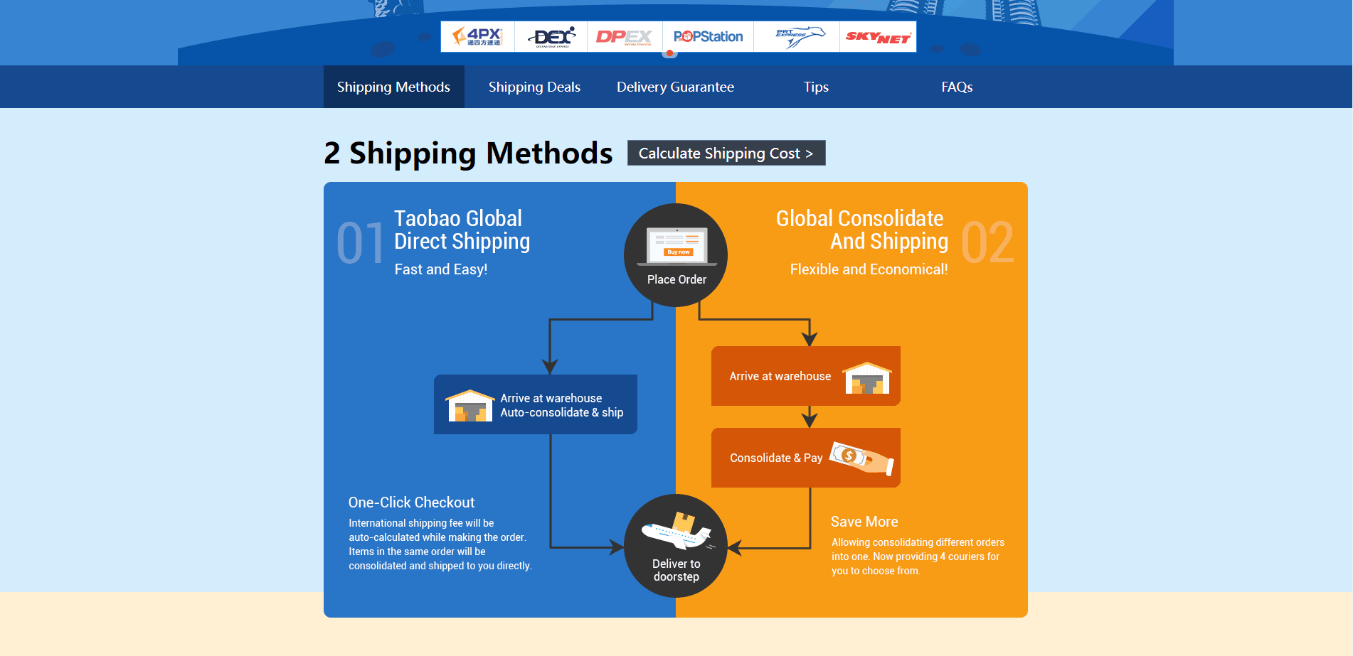 Shipping from Taobao