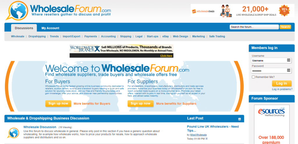 Wholesale Forum