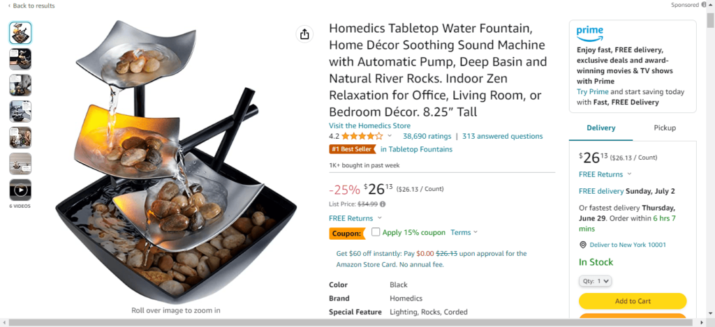 Water Fountain - Amazon