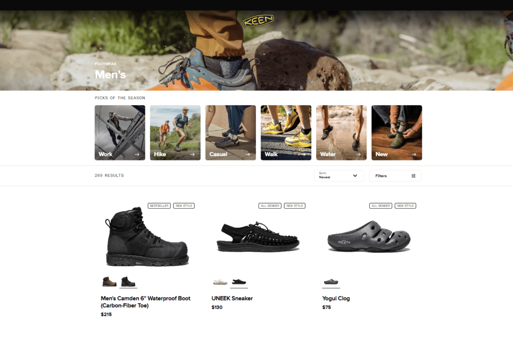 Keen shoes hot sale website