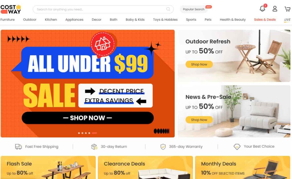 costway AS A site similar to aliexpress