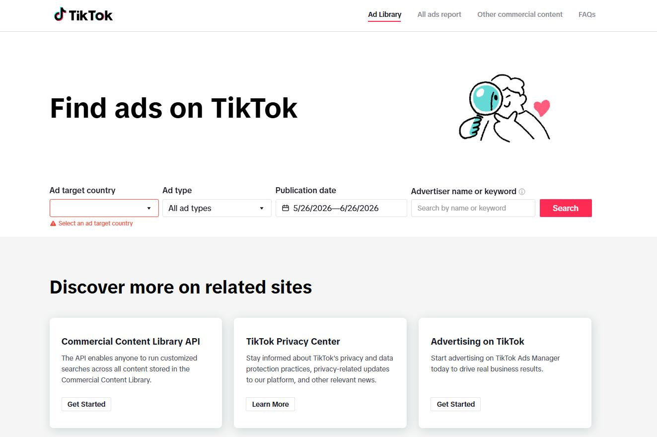 Analyze TikTok Ads Library
