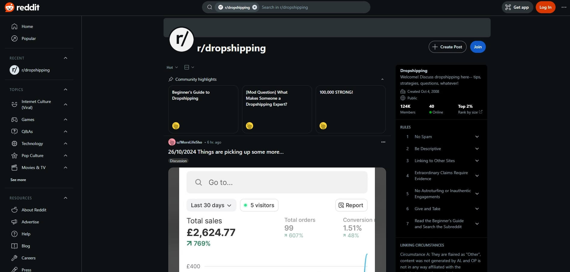 Reddit Dropshipping Forum