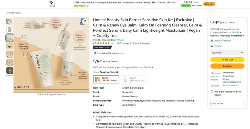 Organic Skincare on Amazon