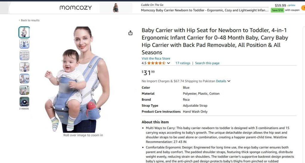 Baby Carrier on Amazon