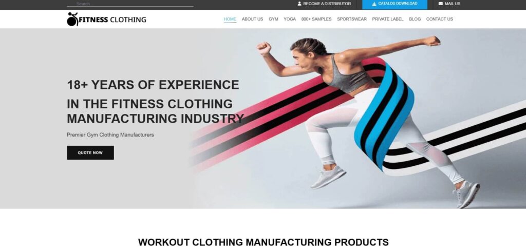 Fitness Clothing Manufacturer