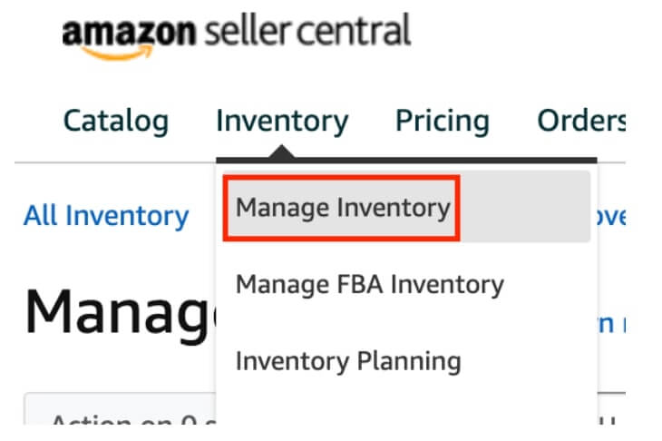 Manage Inventory on Amazon