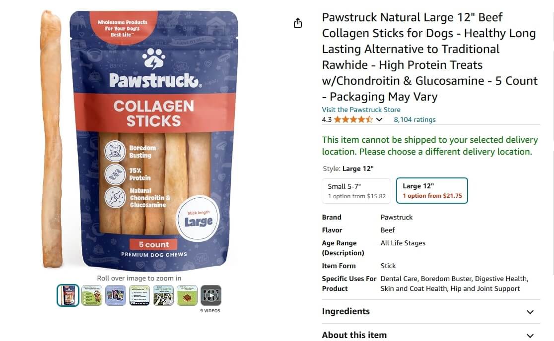 Collagen Sticks