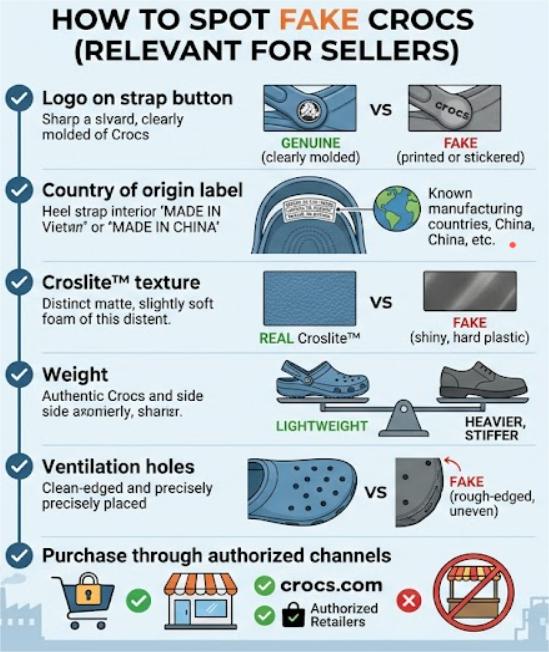 How to Spot Fake Crocs