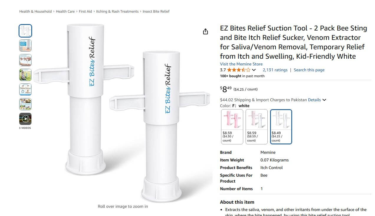 Bug Bite Thing (Insect Bite Suction Tool)