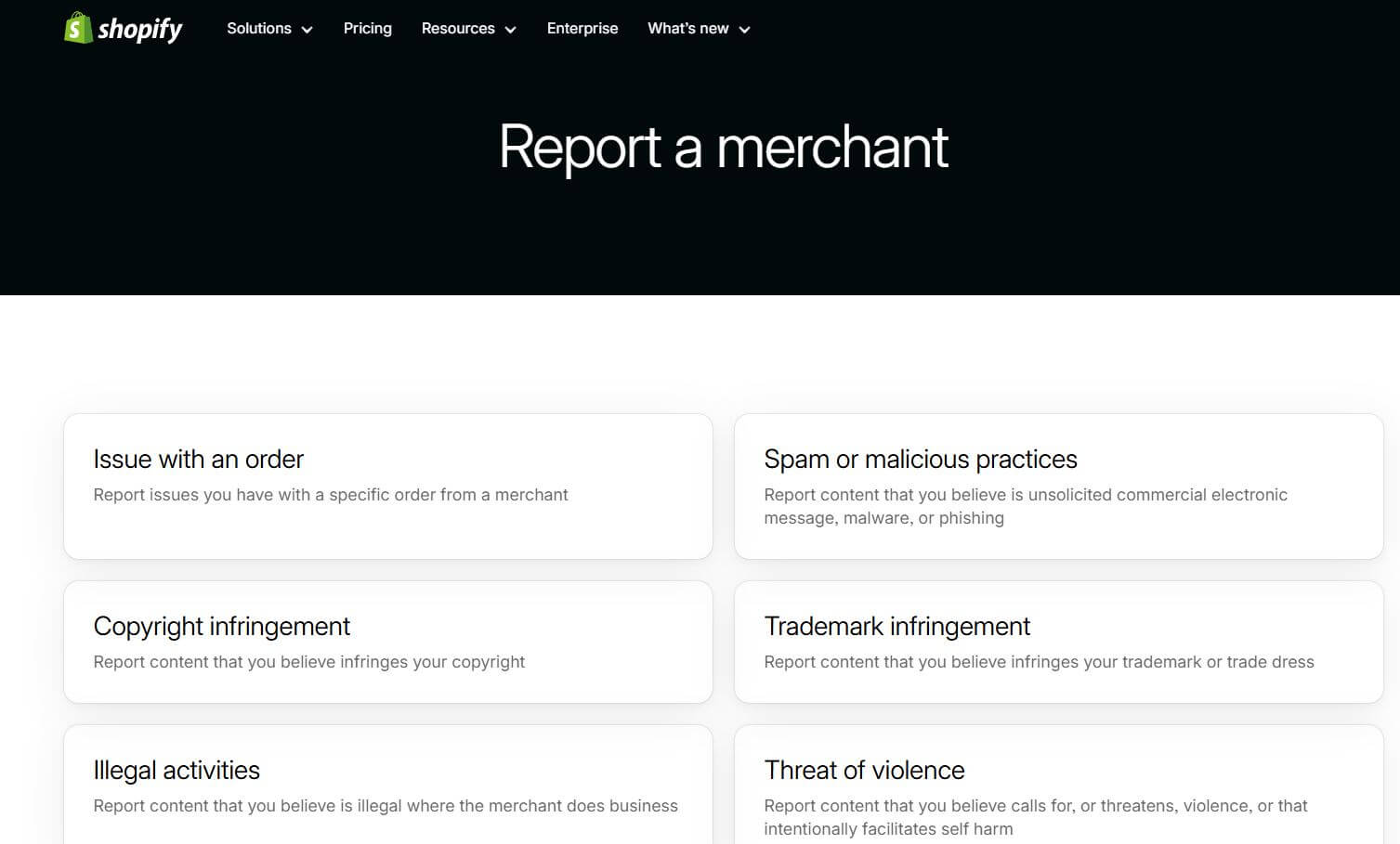Report Fake Shopify Store