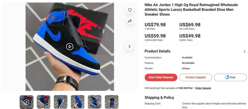 Replica Shoe in Bulk