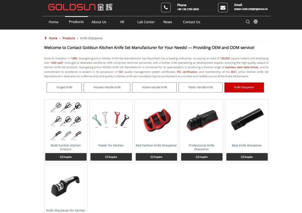 Guangdong Jinhui Knife and Scissors Incorporated Company Ltd.