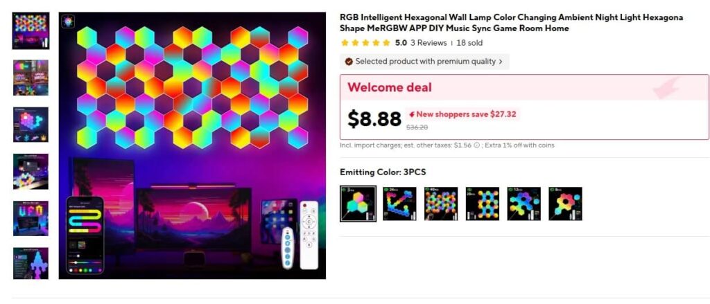 Smart LED Ambient Lighting Panels or Strips