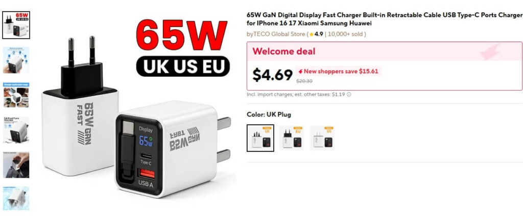 GaN Multi-Port Fast Chargers (30W–100W)