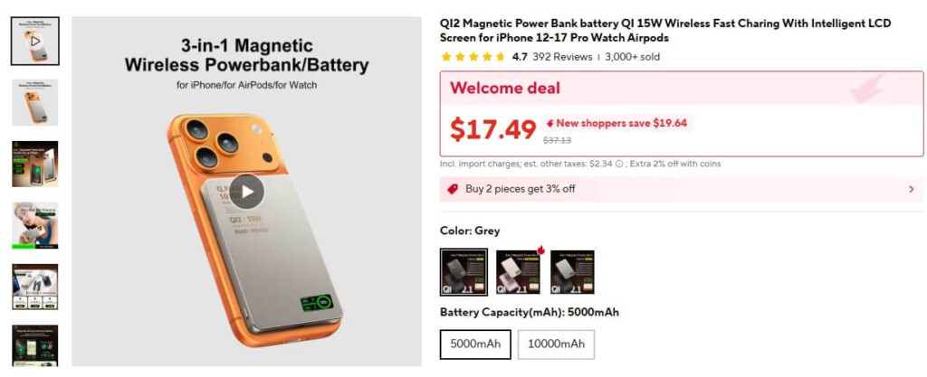 MagSafe Wireless Power Banks (5,000–10,000 mAh)