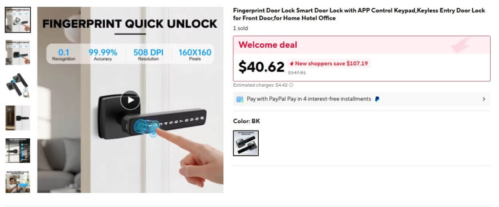 Smart Fingerprint Door Lock