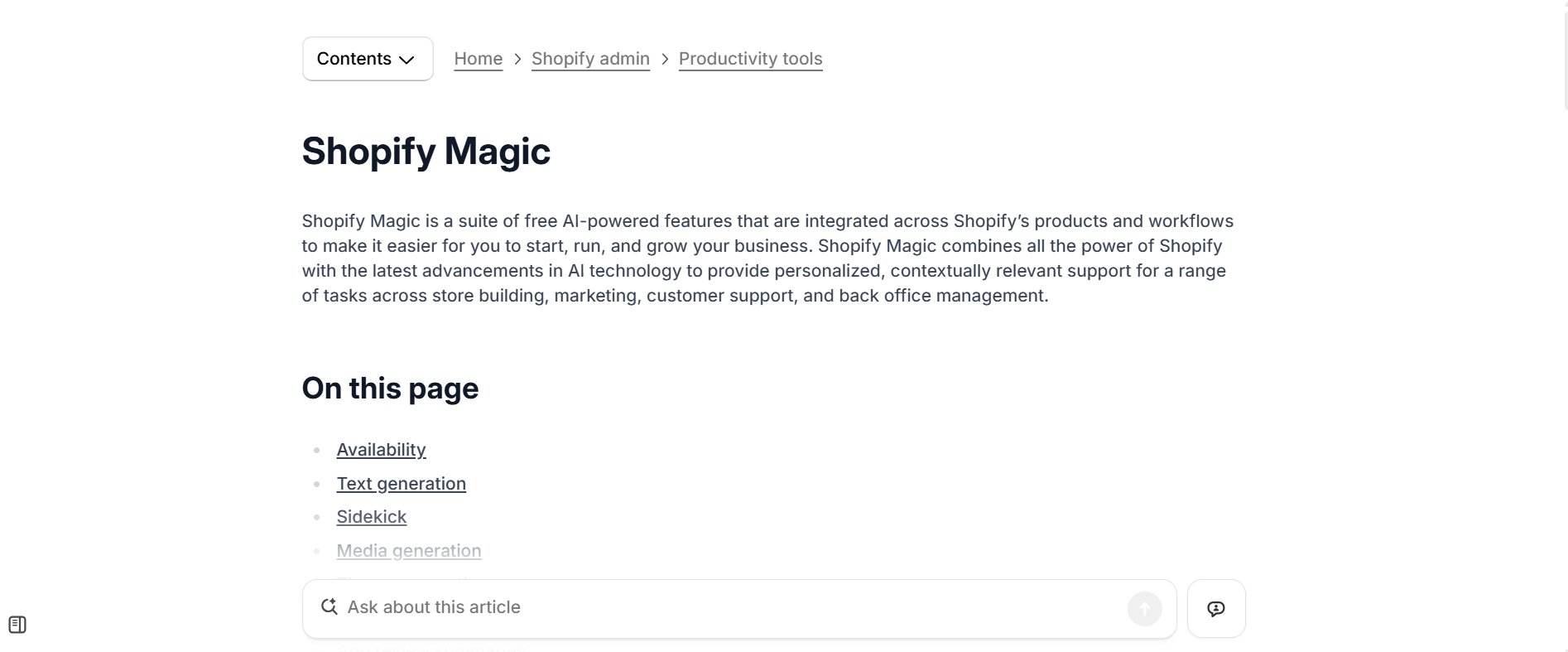 shopify magic