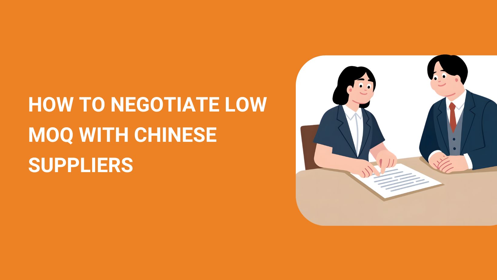 How to Negotiate Low MOQ With Chinese Suppliers