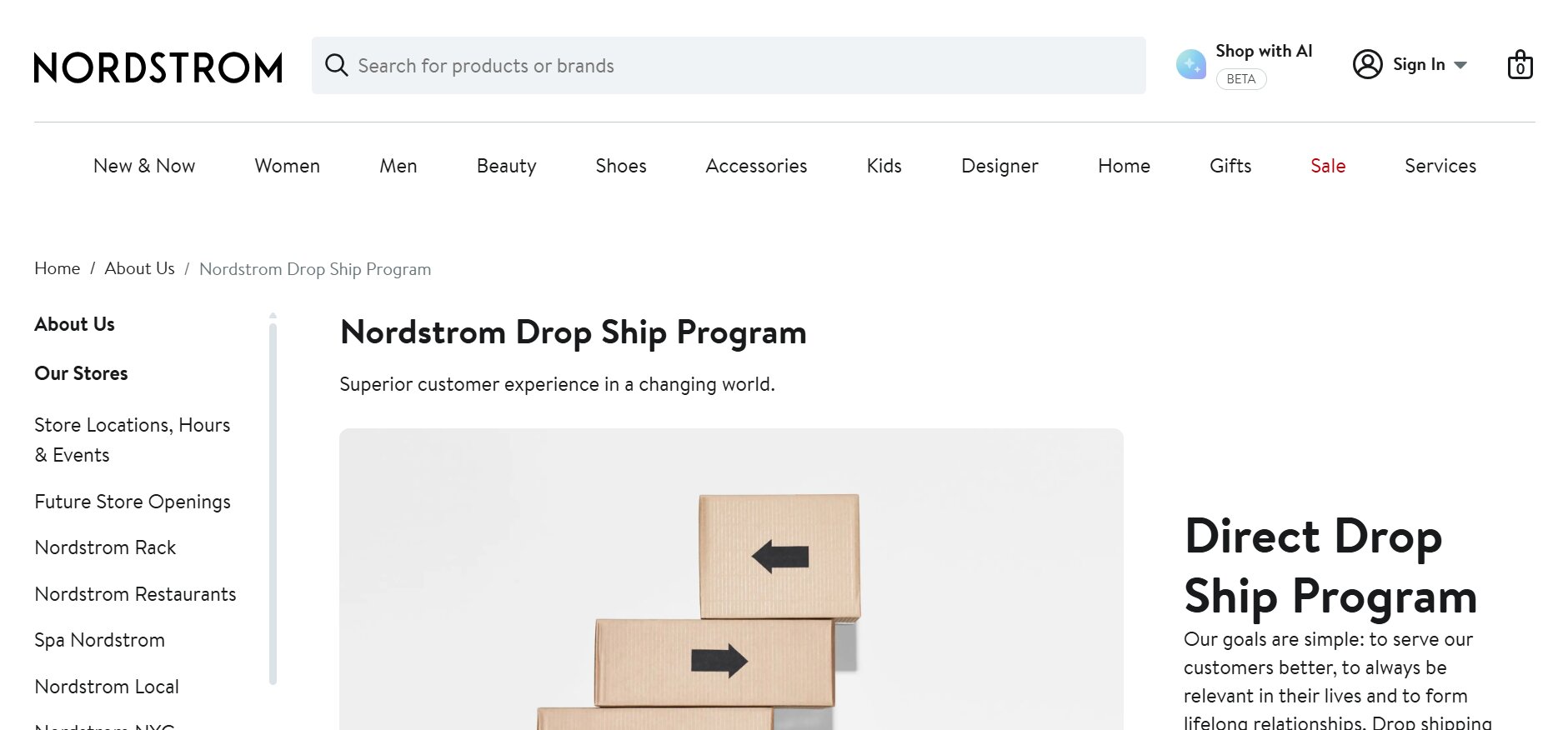 Nordstrom Drop Ship Program Best Viewed as a Scaling Destination