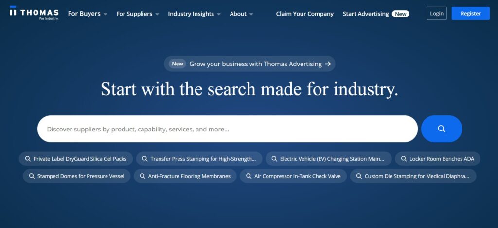 Thomasnet Best for North American Industrial Manufacturing