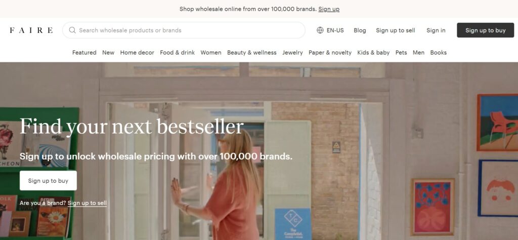 Faire Best for Independent Retailers Buying Finished Wholesale Goods