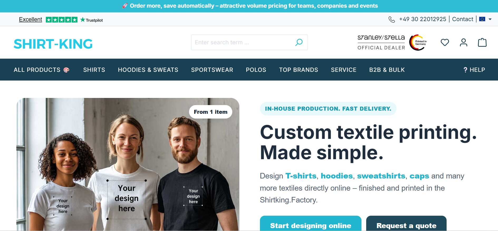 Shirt-King Best German POD Supplier`