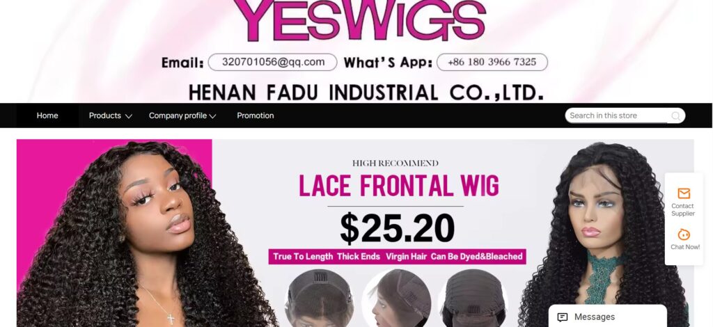 Henan Fadu Industrial Co., Ltd. Yeswigs