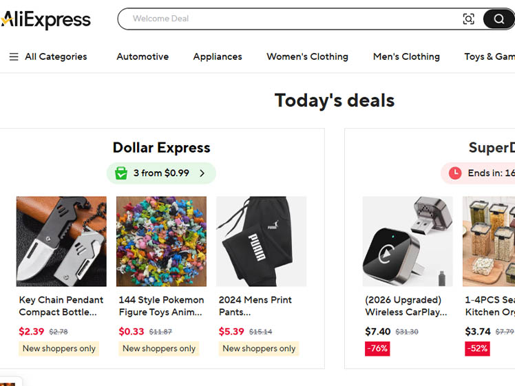 AliExpress connects international buyers with Chinese sellers