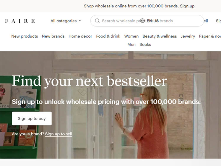 Faire wholesale marketplace US brands Alibaba alternative
