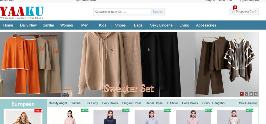 Yaaku Ready-Stock Guangzhou Fashion With Payment Caveats