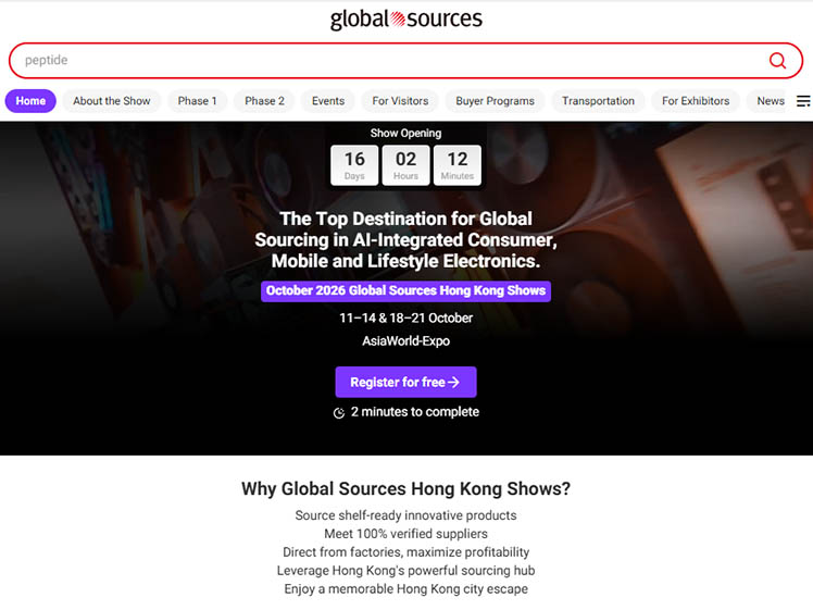 Global sources Hong Kong trade show 2026 Alibaba alternative