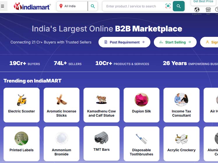 IndiaMART India b2b marketplace Alibaba alternative
