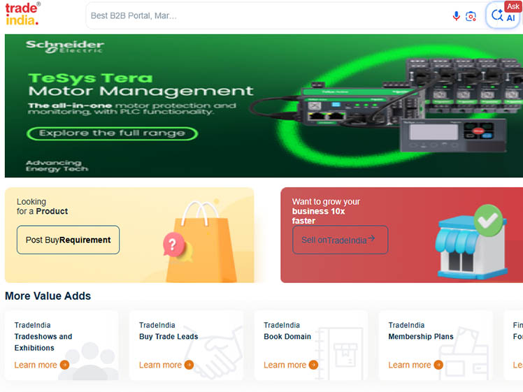TradeIndia b2b marketplace sourcing alternative to Alibaba