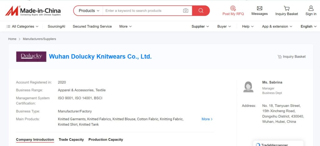 Wuhan Dolucky Knitwears